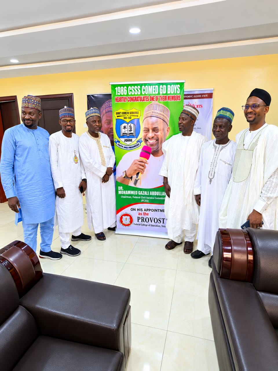 GOVERNMENT SCIENCE SECONDARY SCHOOL GOMBE CLASS OF 1986 CONGRATULATES PROVOST